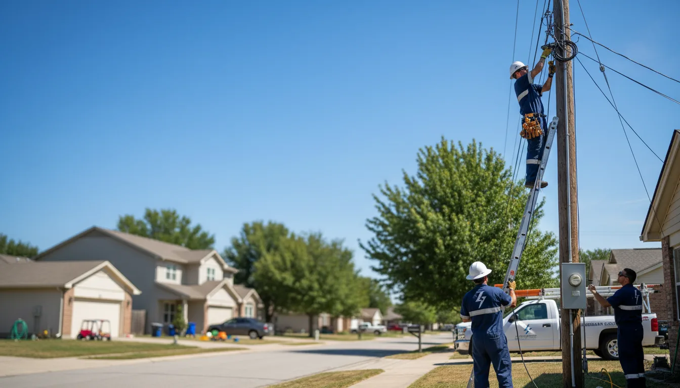 Residential electrician providing installation services in Venus, TX